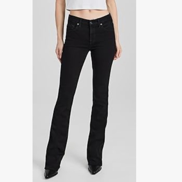 7 for all Mankind Kimmie Bootcut Jean 30 Black - Picture 2 of 14